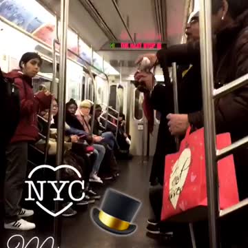 Mta magician man in black outfit does magic