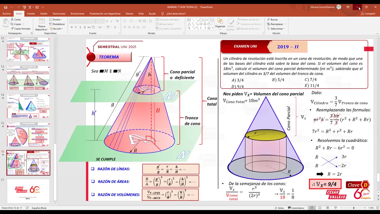 SEMESTRAL VALLEJO 2021 | Semana 17 | RV S2 | Geometría