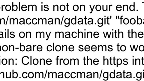 bundle install leads to git clone error Not sure what this response means