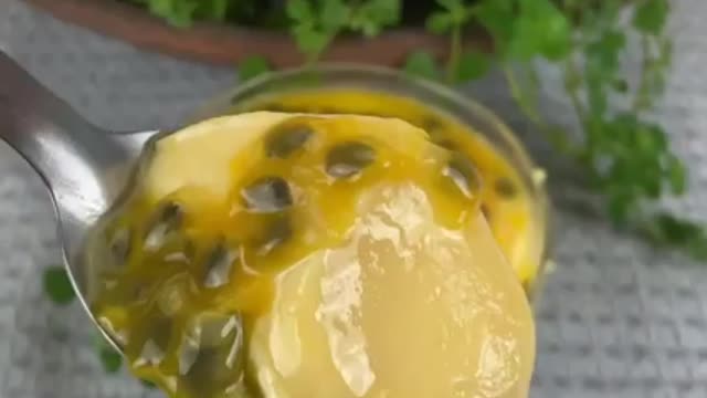 Passion fruit dessert with only three ingredients.