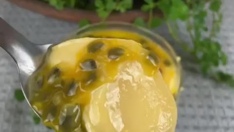 Passion fruit dessert with only three ingredients.