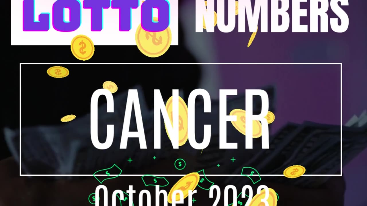 CANCER JACKPOT WINNER!!!!💸💲💫👉OCTOBER 2023🍀❤️💲✨️🏆⭐️💲💰❤️💸 Lucky Lotto Numbers. #tarot #tarotreading