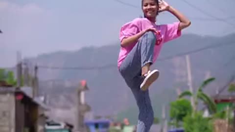 girl dancing and hindi song