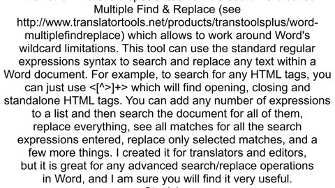 Find and Replace with Regex in Microsoft Word 2013