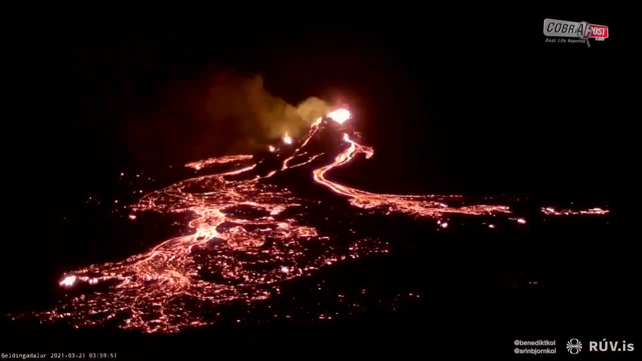 Dangerously Close To Erupting Volcano, Captures Stunning Footage