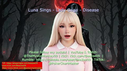 LUNA the AI Sings 🎤 Lady Gaga - Disease 🔥✨