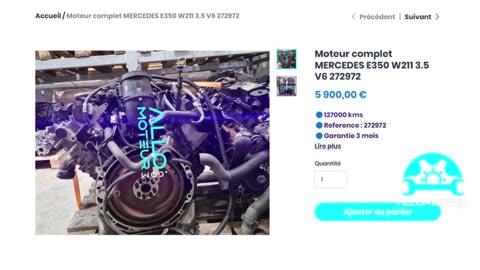 ALLOMOTEUR.COM - Moteur complet MERCEDES E350 W211 3.5 V6 272972
