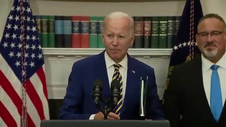 Biden stops at door to defend student loan SCAM, fails miserably!!