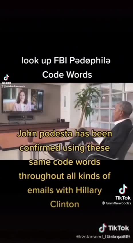 Pedophile code words Obama, Biden, etc