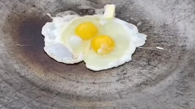 Fry eggs in a hot, non-stick pan