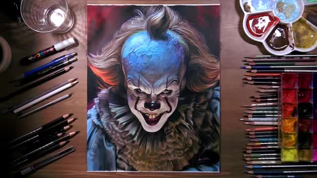 drawing the Pennywise realistic drawing