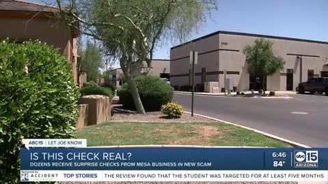 Valley residents receiving surprise checks, but they're fake