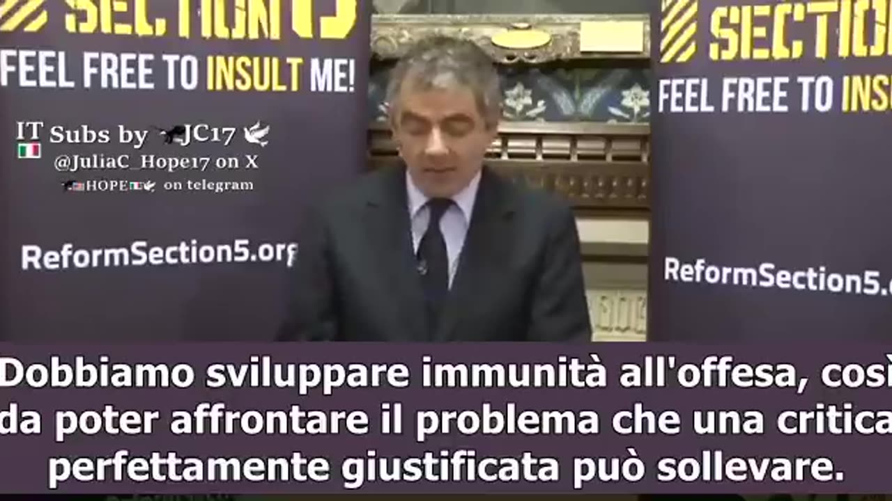 Rowan Atkinson _ La libertà di espressione