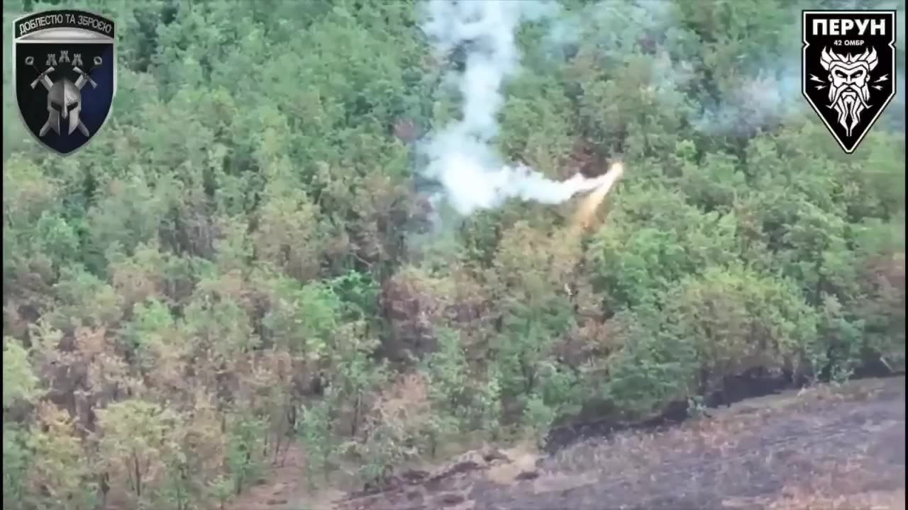 Video of the AFU using FPV drones with thermite ammunition
