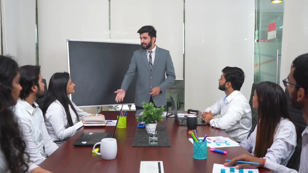 Office corporate business funny talking, Business video
