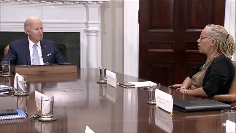 Earlier at a WH round table, an abortion activist suggests to Biden to ban viagra and castrate men.