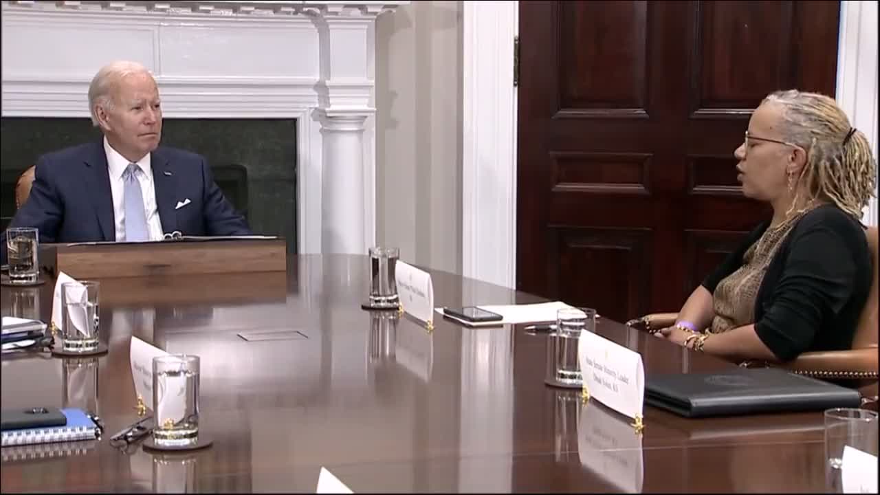 Earlier at a WH round table, an abortion activist suggests to Biden to ban viagra and castrate men.