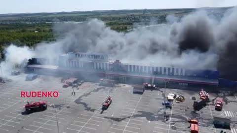 Ukraine attacked "Galaktika" Shopping Center in Donetsk