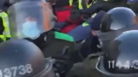 Police Trample Freedom Convoy on Horseback in Ottawa