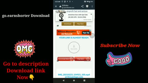 Go.earnshorter links open video...