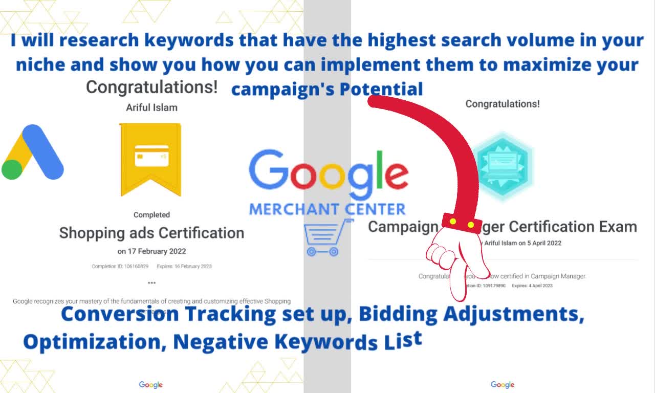 I will fix google merchant center suspension and run shopping ads, approve product feed