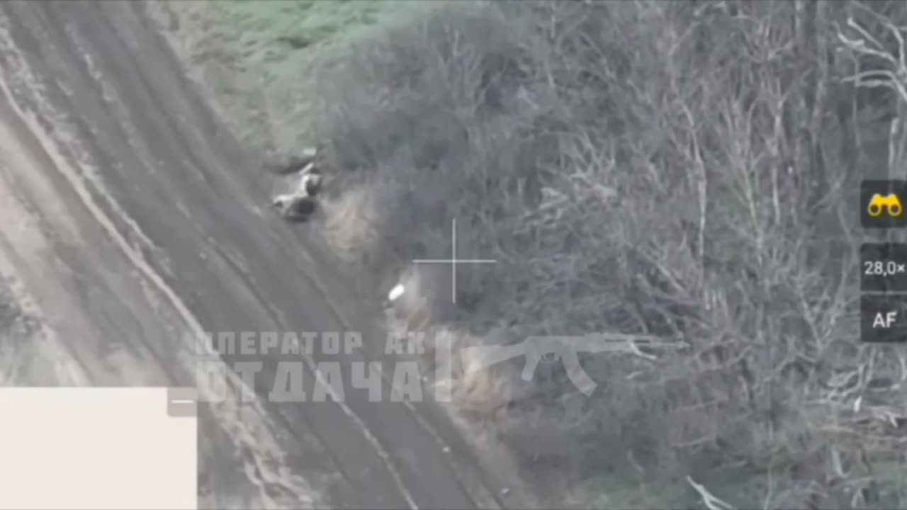Mortar Fire on a Group of Ukrainian Infantry Near Toretsk