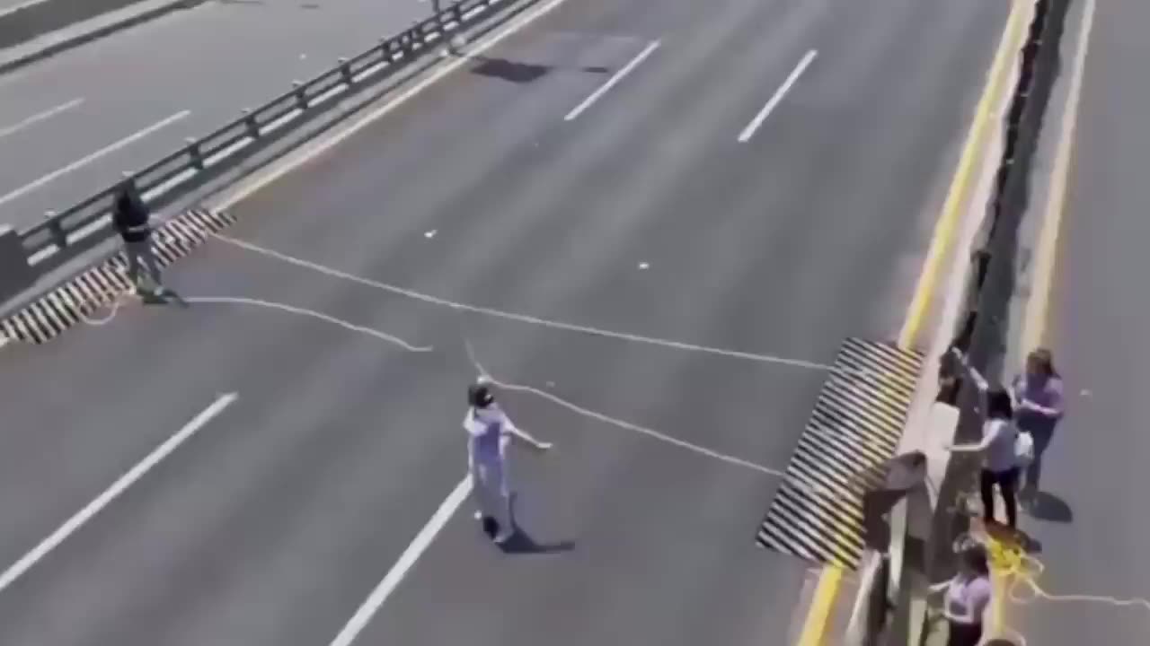 Climate Idiots Gets Wrecked Trying to Block a Truck with a Rope