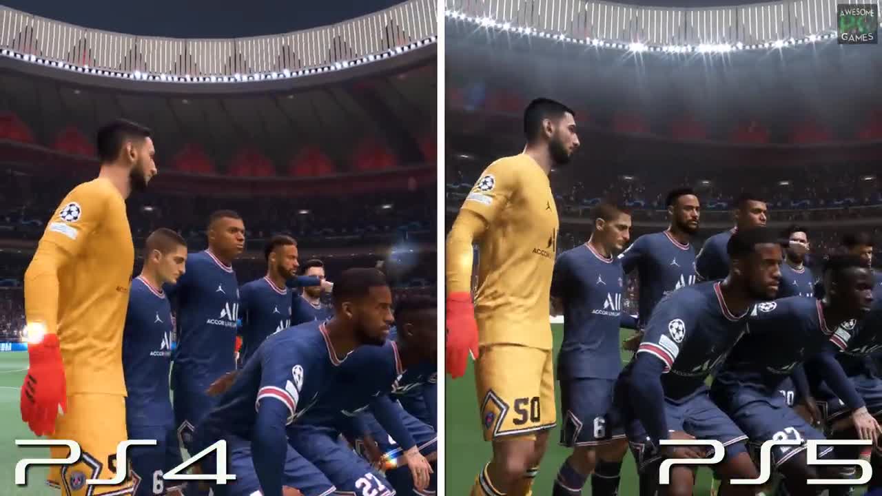 FIFA 22 PS5 vs PS4 Graphics and Player Animation Comparison