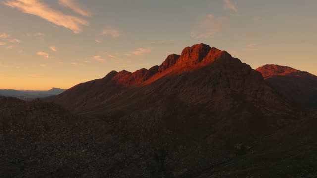 Drone Footage Of A Scenic Landscape at Sunset