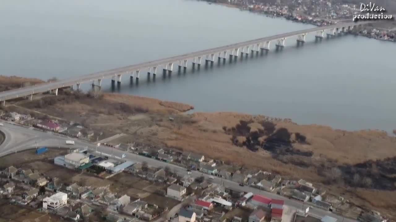 Drone footage of part of the Kherson Bridge battles