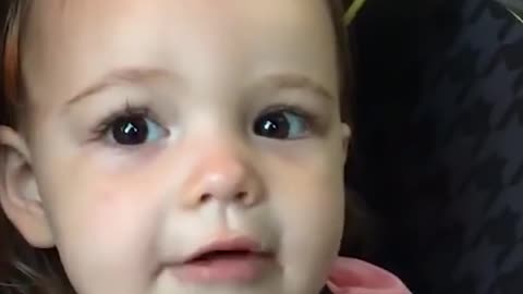 Funny little girl can't say ice cream