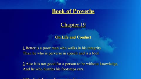 Christian Meme Video: Proverbs Chapter 19 (05/26/2024)