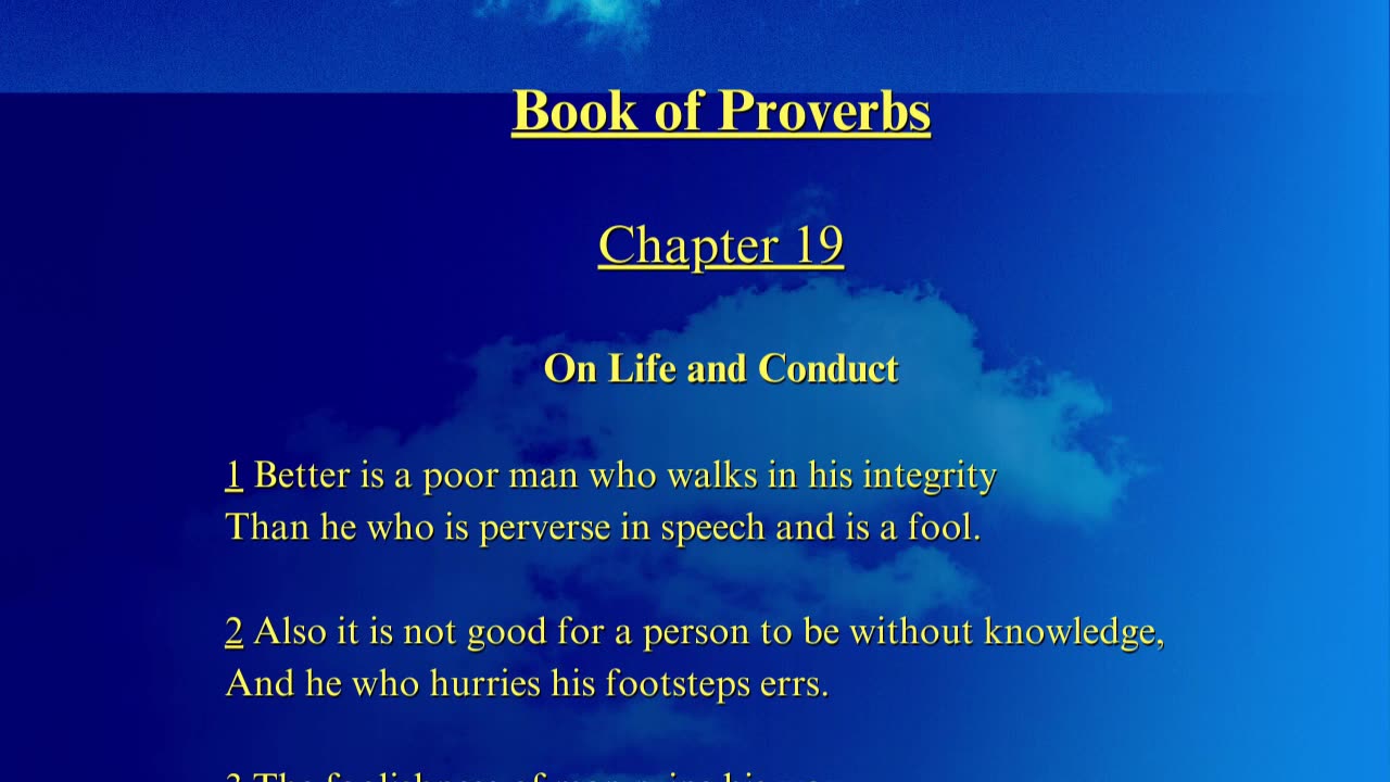 Christian Meme Video: Proverbs Chapter 19 (05/26/2024)