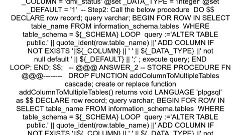 How to change schema of multiple PostgreSQL tables in one operation