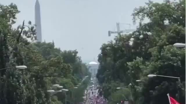 7-26-21: Massive Protest for Cuban Freedom. Protesters March Towards White House.