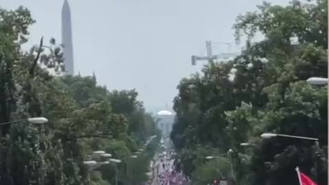 7-26-21: Massive Protest for Cuban Freedom. Protesters March Towards White House.