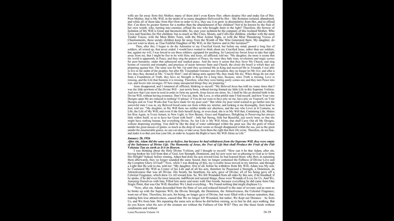 Volume 18 Book of Heaven - Luisa Piccarreta