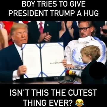 “充滿愛、幽默感、親和力的川普總統”，真的很受孩子們的喜歡！