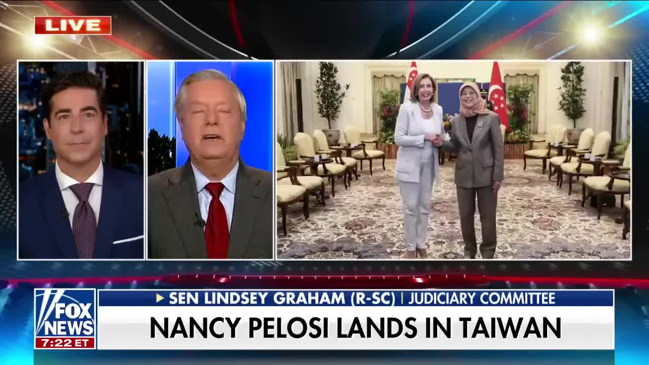 Pelosi's Taiwan trip causes aggressive Chinese exercises: Graham