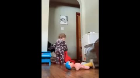 Mommy plays hide and seek with Baby, but the kid noticed something else