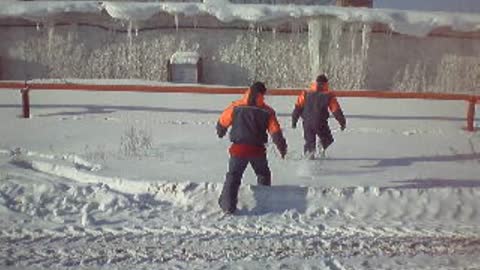 Man Finds Surprise Hole in Fresh Snow