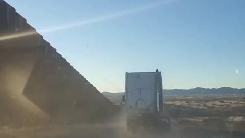 Truckers Arriving AT THE WALL at The Border