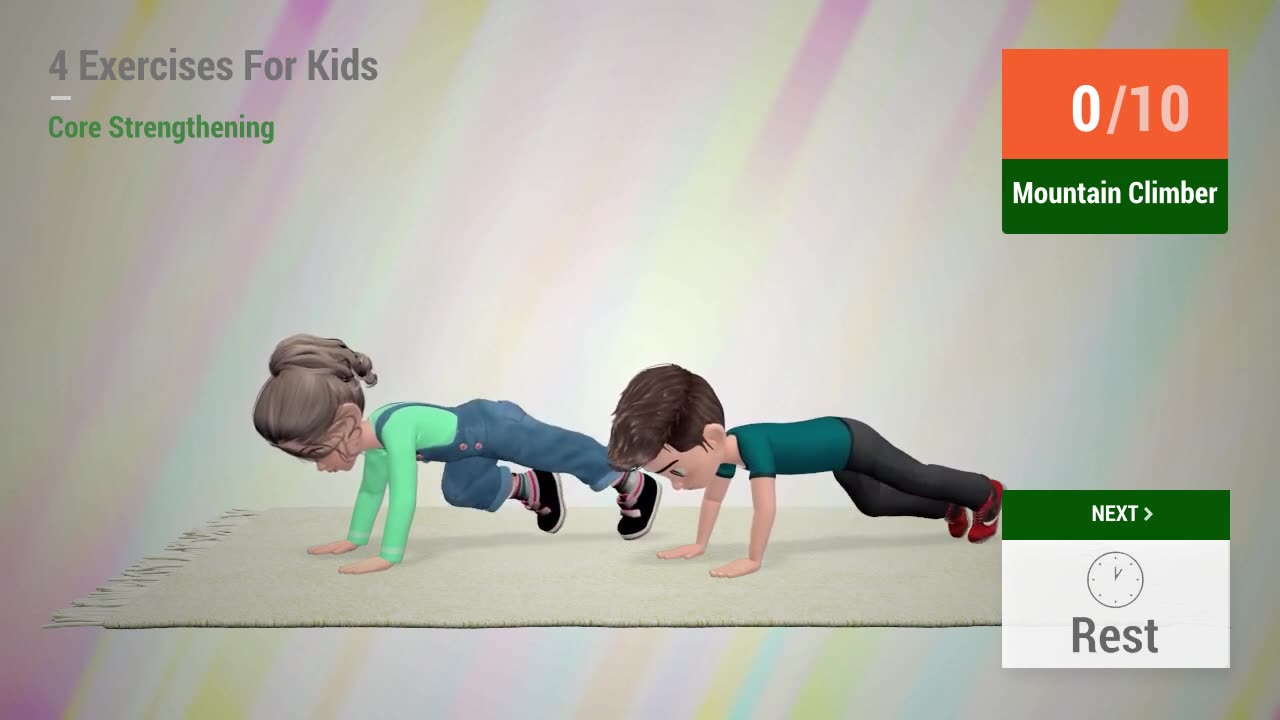 4 TRICKY CORE STRENGTHENING EXERCISES FOR KIDS (3 SETS)