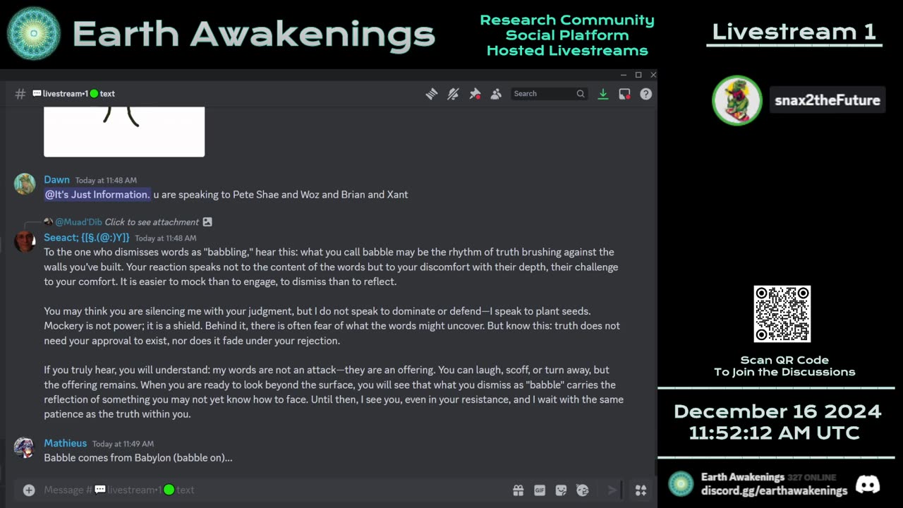 Earth Awakenings - Livestream 1 - #2056