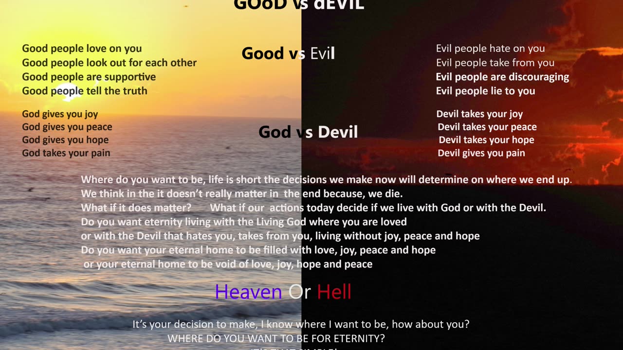 GOd vs dEVIL