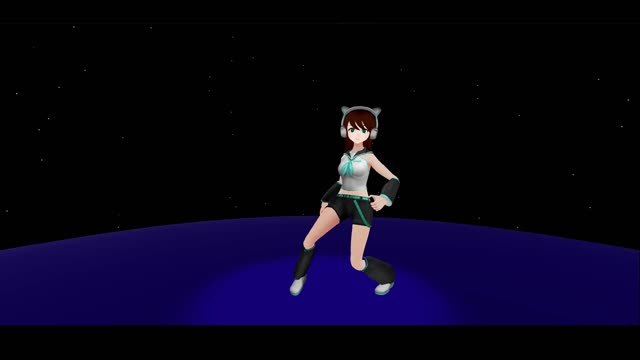 Anime Dancer Space Girl! Test_01!