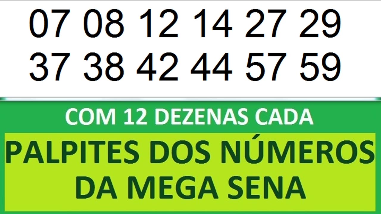 PALPITES DOS NÚMEROS DA MEGA SENA COM 12 DEZENAS sa sb sc sd se sf sg sh si sj sk sl