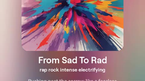 From sad to rad