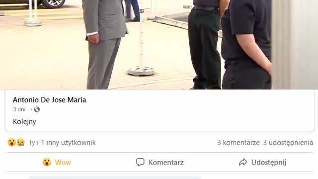 The man faints in front of King Charles (Mezczyzna mdleje przed krolem Karolem)