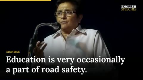 English Speech| Kiran Bedi| Road Safety